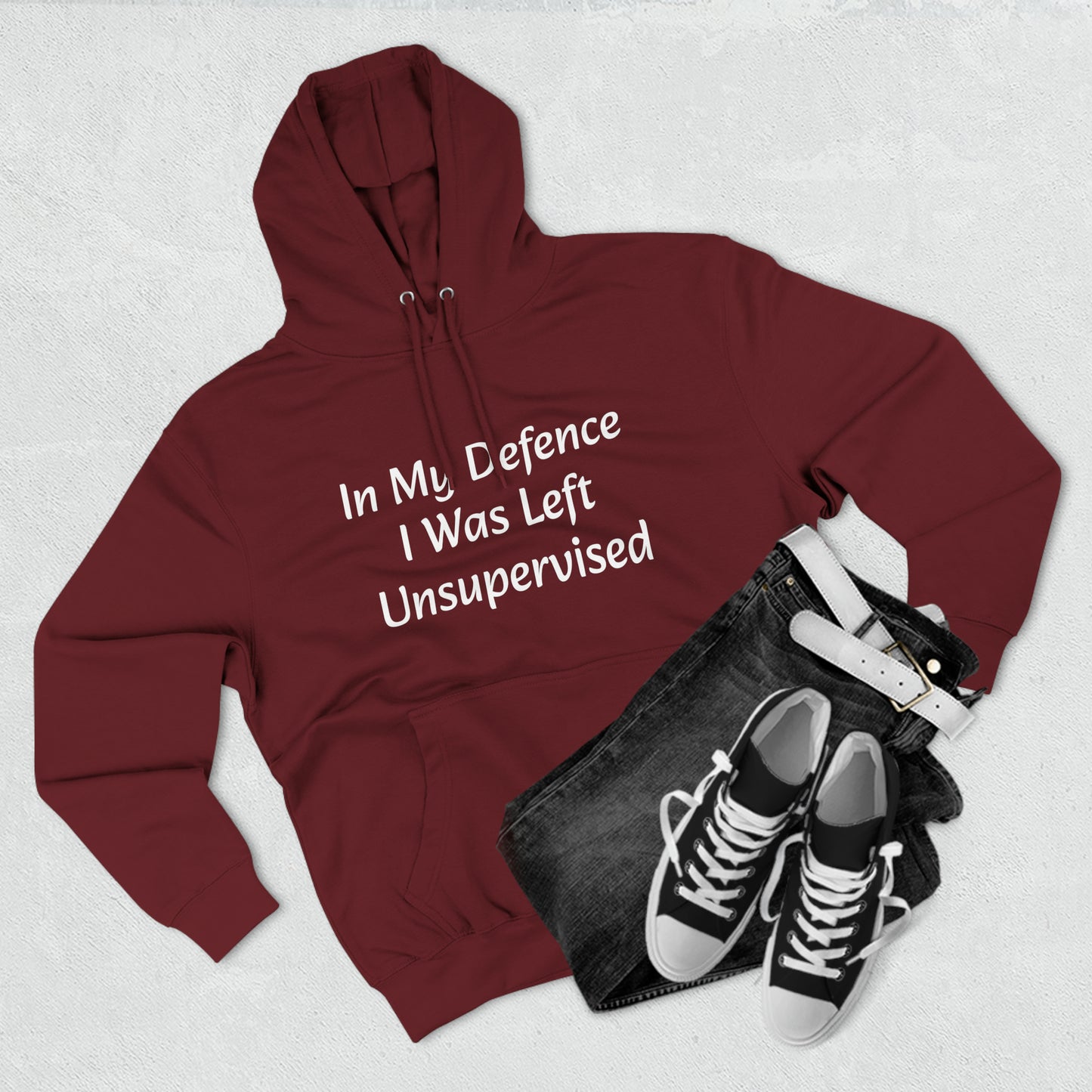 In My Defence i Was left unsupervised Fleece Unisex Elite Hoodie - KNACK