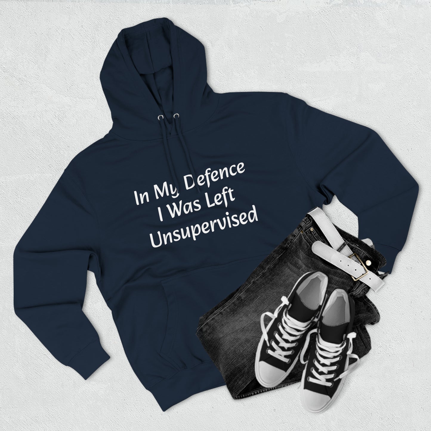 In My Defence i Was left unsupervised Fleece Unisex Elite Hoodie - KNACK