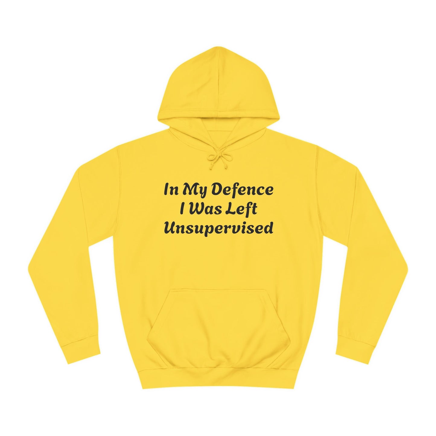 In my Defence I was left Unsupervised Unisex Hoodie Printify