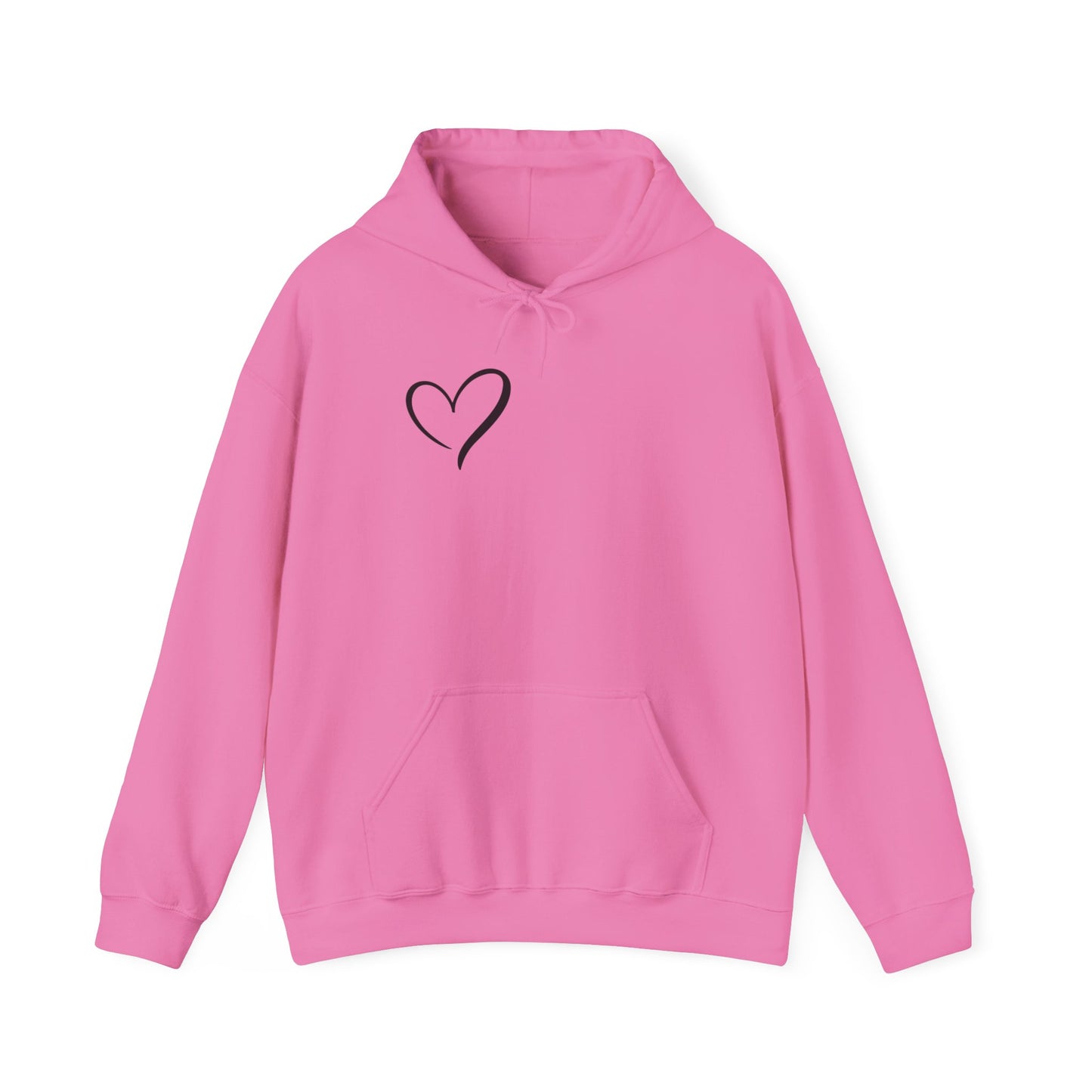 Dear person behind me the world is a better place with you in it. -the person in front of you Hooded Sweatshirt with Heart Design