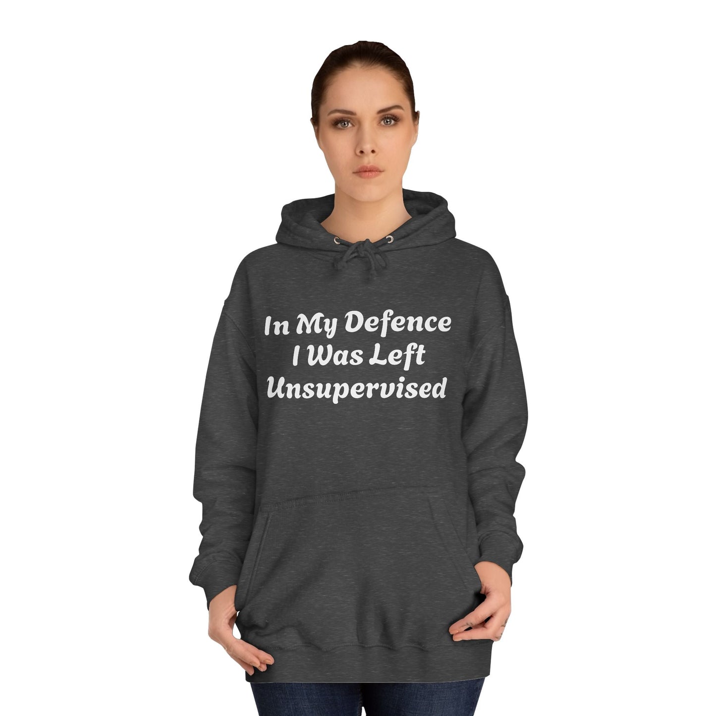 In my Defence I was left Unsupervised Unisex Hoodie Printify