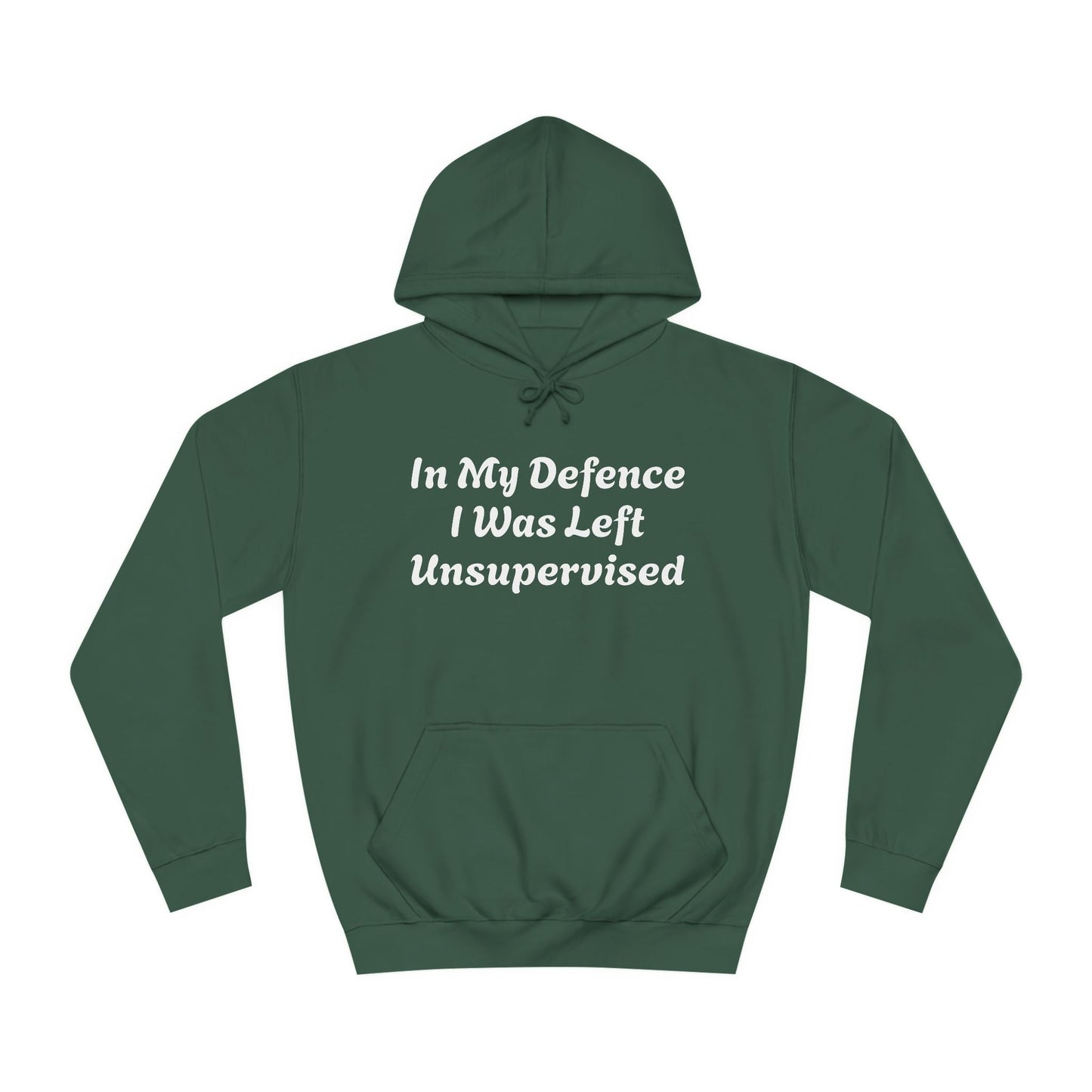 In my Defence I was left Unsupervised Unisex Hoodie Printify