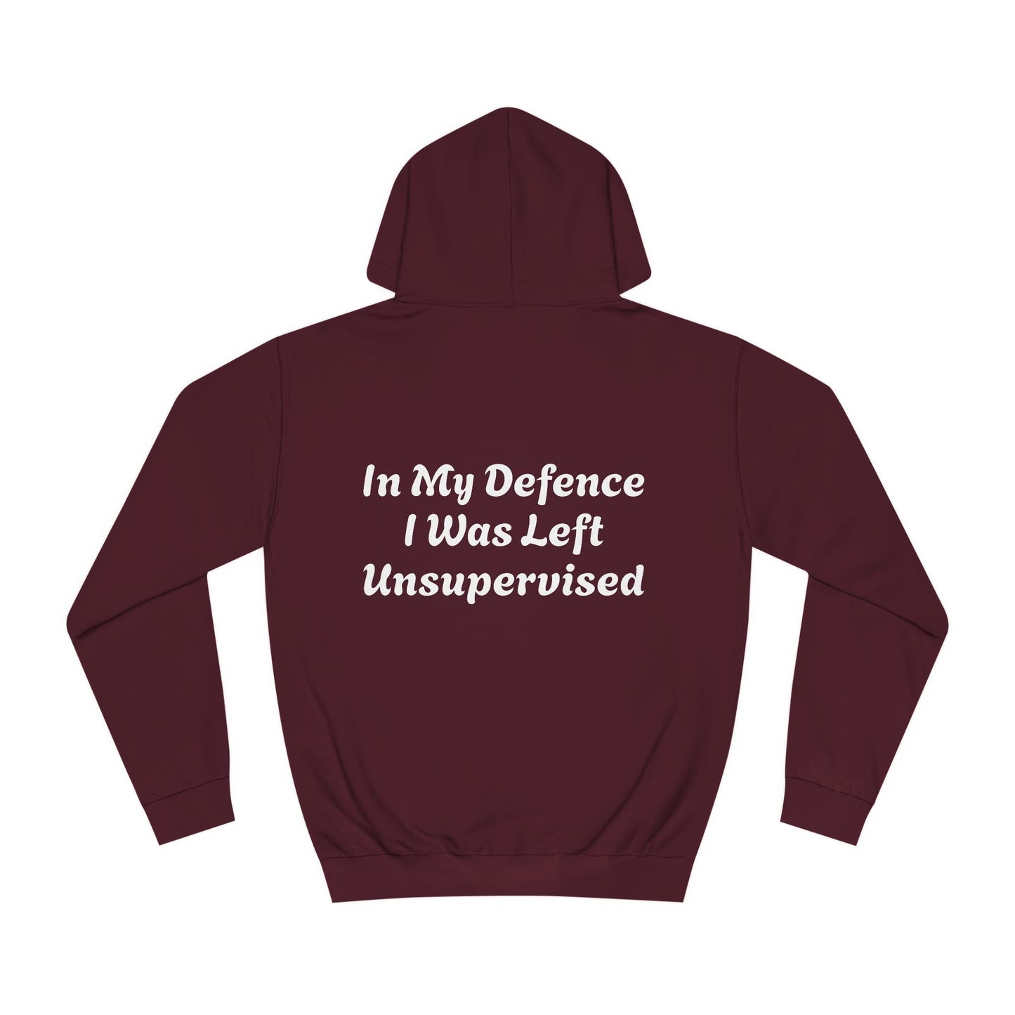 In my Defence I was left Unsupervised Unisex Hoodie Printify