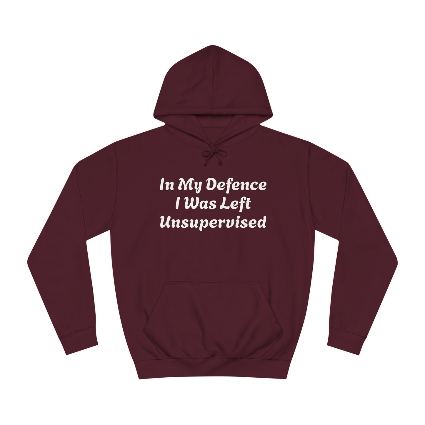 In my Defence I was left Unsupervised Unisex Hoodie Printify