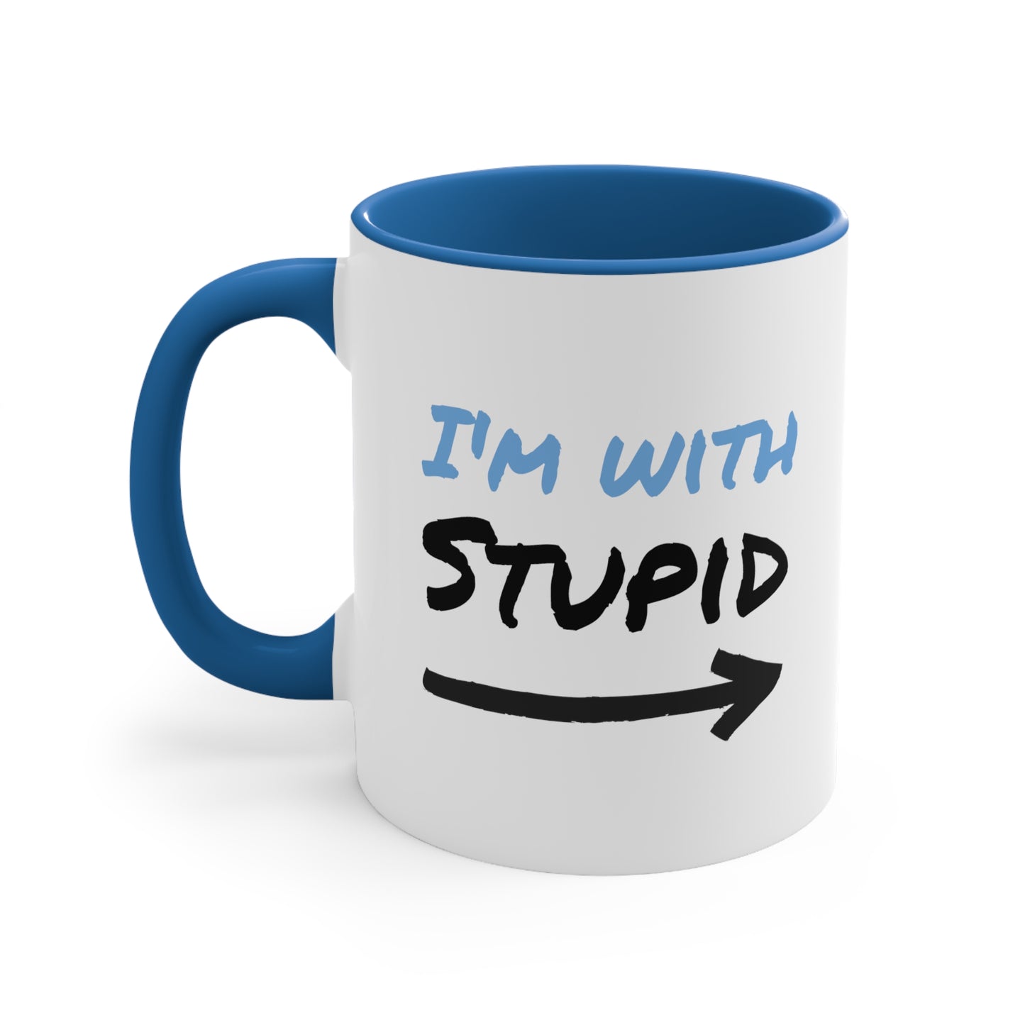 I'm With Stupid Accent Coffee Mug, 11oz - KNACK