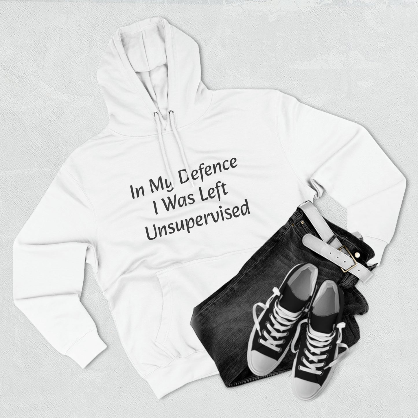 In My Defence i  Was left unsupervised  Fleece Unisex Elite Hoodie - KNACK