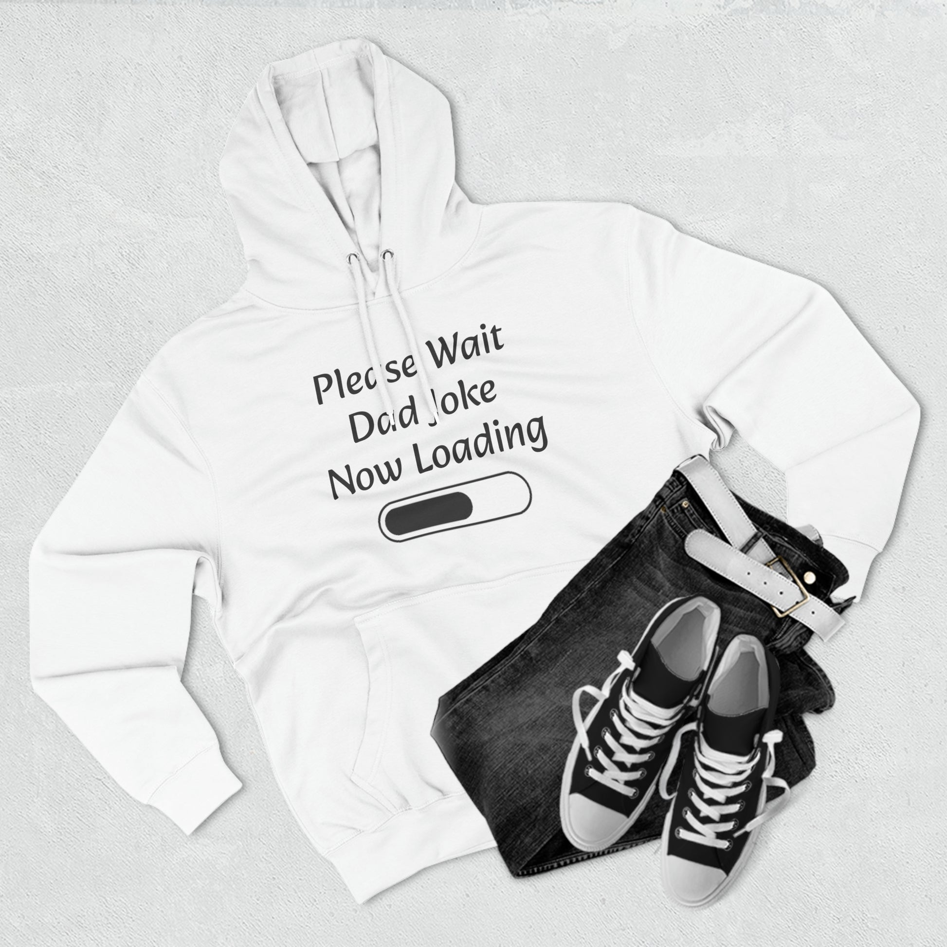 Please wait dad joke now loading Fleece Unisex Elite Hoodie - KNACK