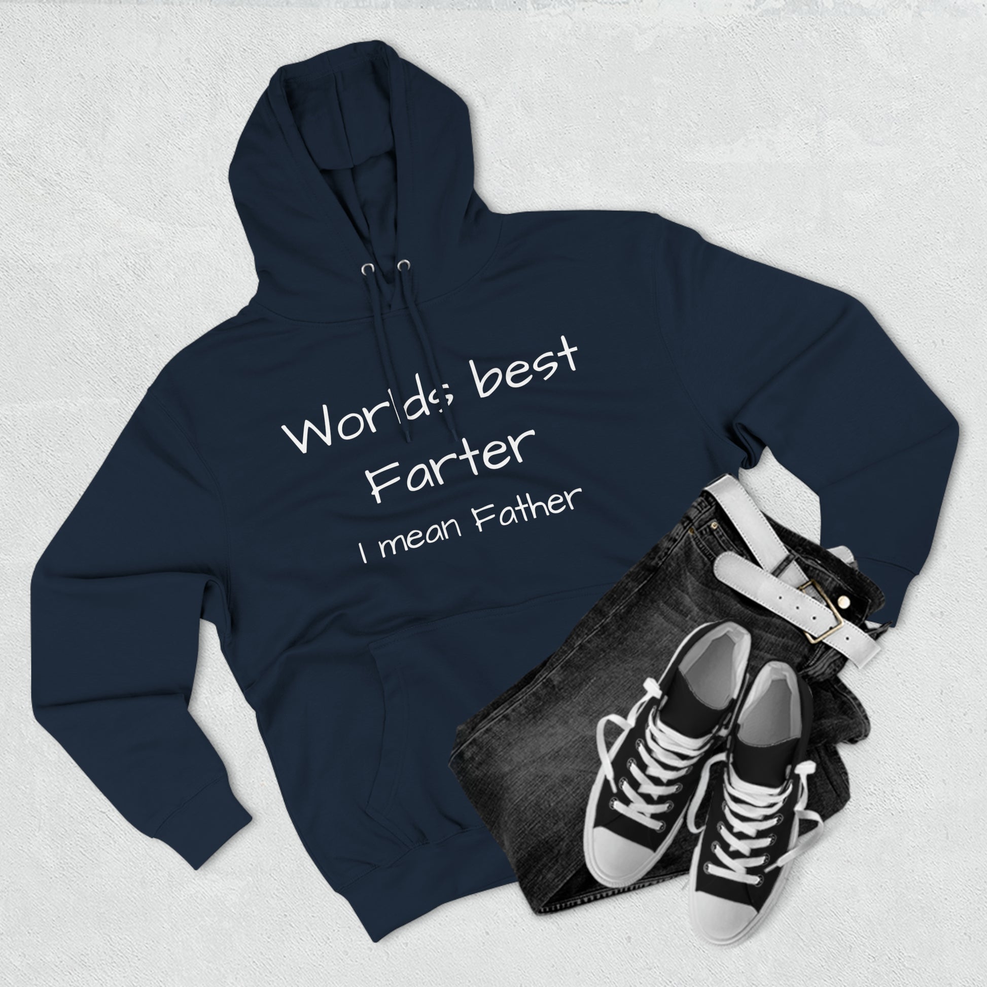 Worlds best farter Three-Panel Fleece Unisex Elite Hoodie - KNACK