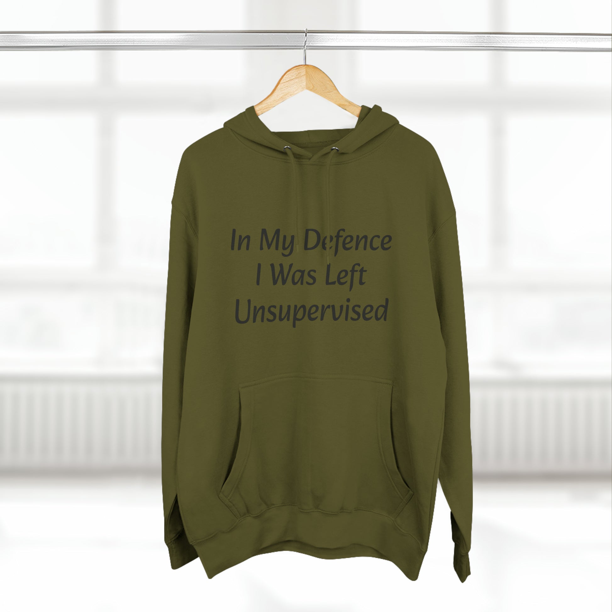 In My Defence i  Was left unsupervised  Fleece Unisex Elite Hoodie - KNACK