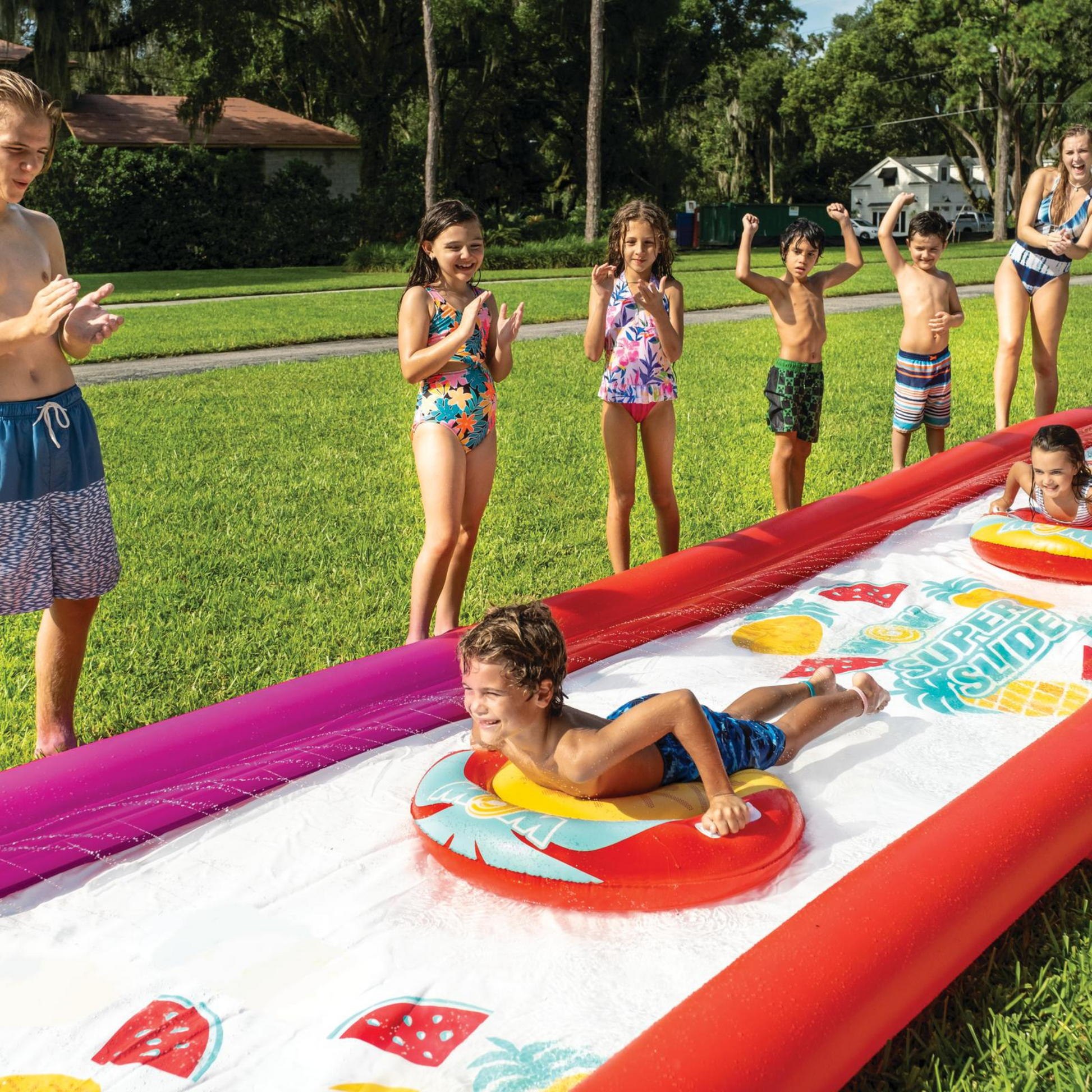 WOW Watersports Giant Backyard Double Lane Lawn Slide WOW Watersports