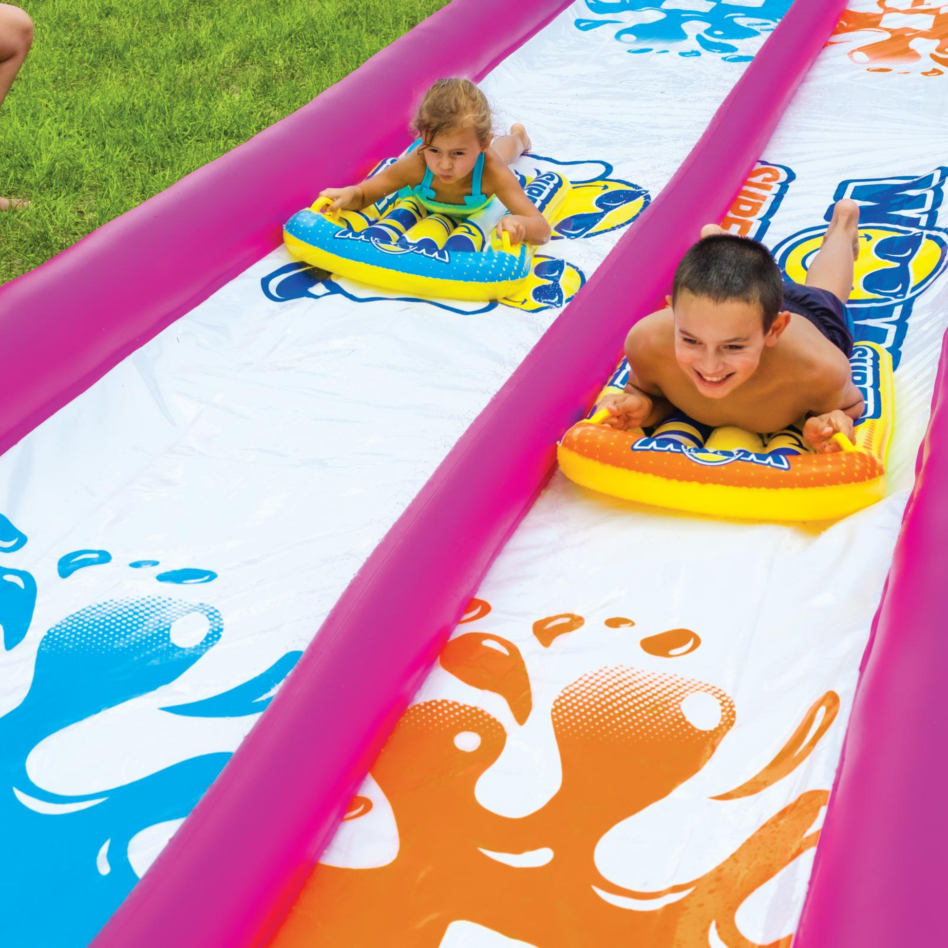 WOW Watersports Giant Backyard Double Lane Lawn Slide WOW Watersports