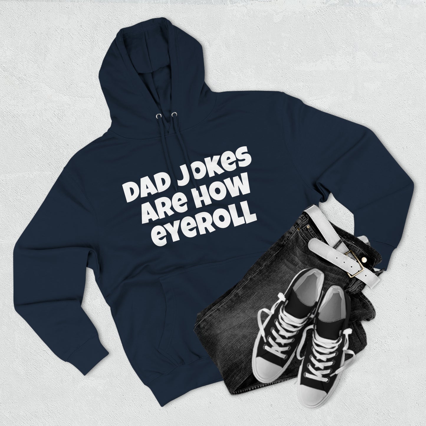 Dad Jokes Are How Eyeroll Fleece Unisex Elite Hoodie - KNACK