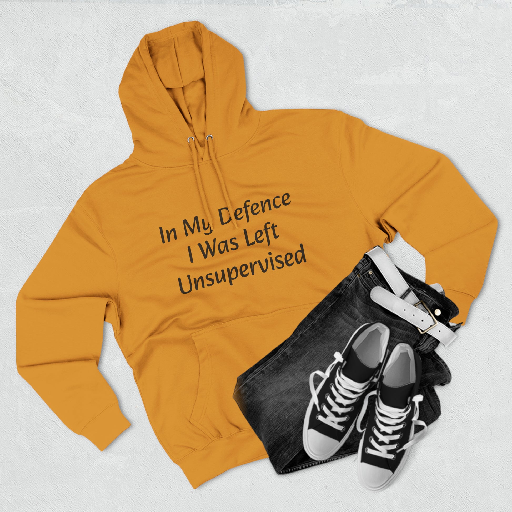 In My Defence i  Was left unsupervised  Fleece Unisex Elite Hoodie - KNACK