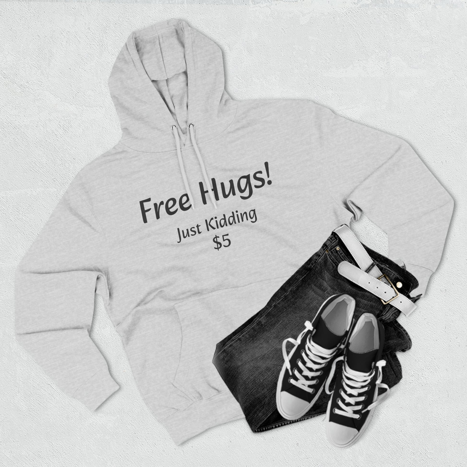 Free Hugs Just Kidding 5$ Fleece Unisex Elite Hoodie - KNACK