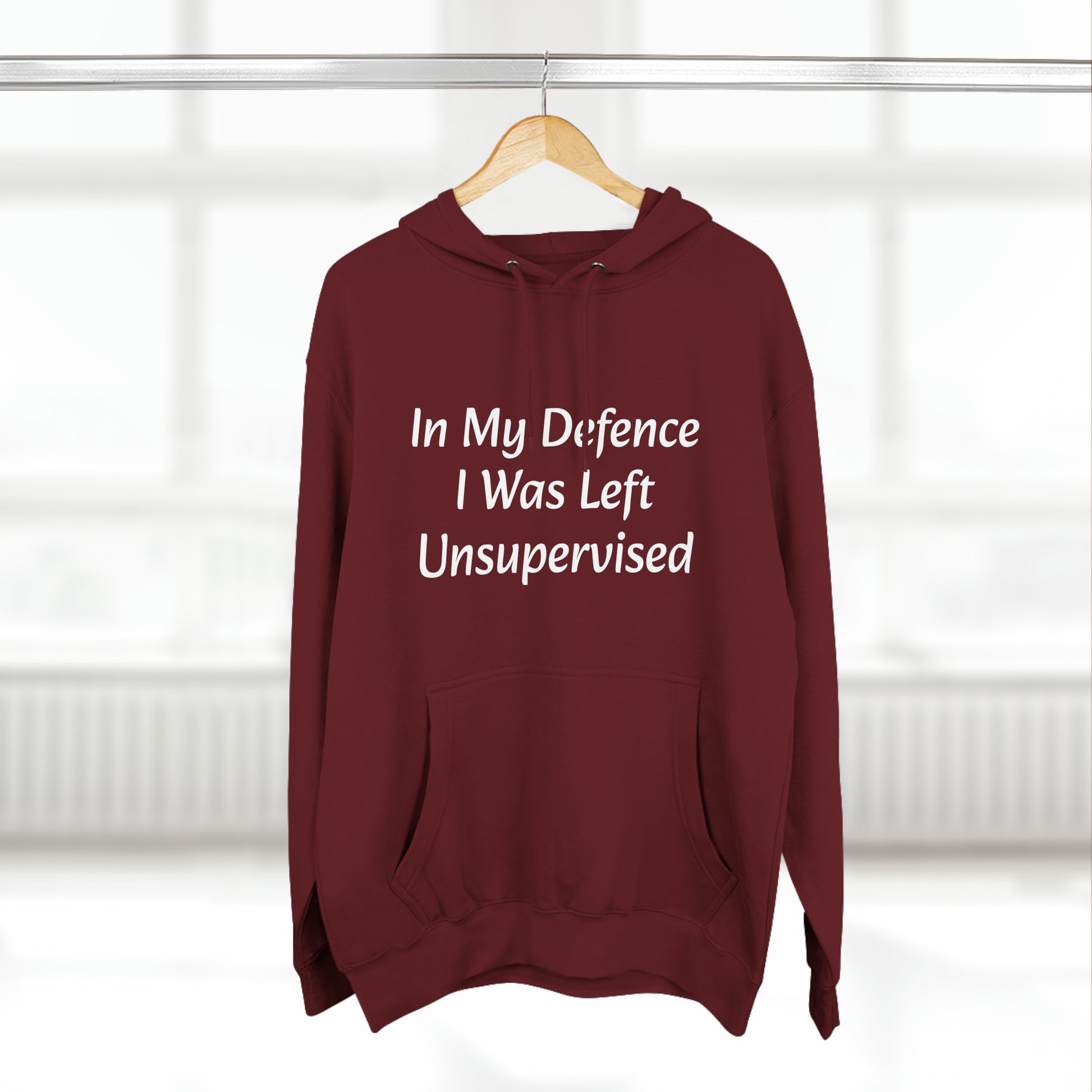 In My Defence i  Was left unsupervised  Fleece Unisex Elite Hoodie - KNACK