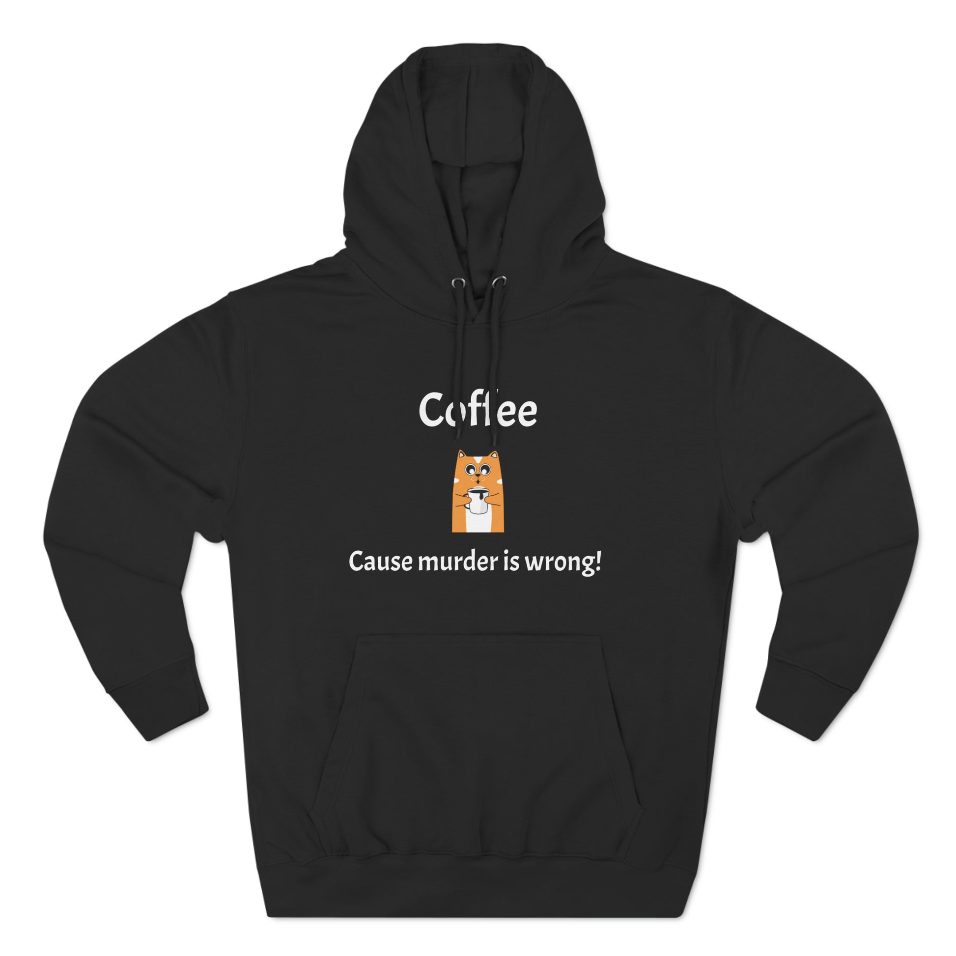 Coffee, Cause murder is wrong Fleece Unisex Elite Hoodie - KNACK