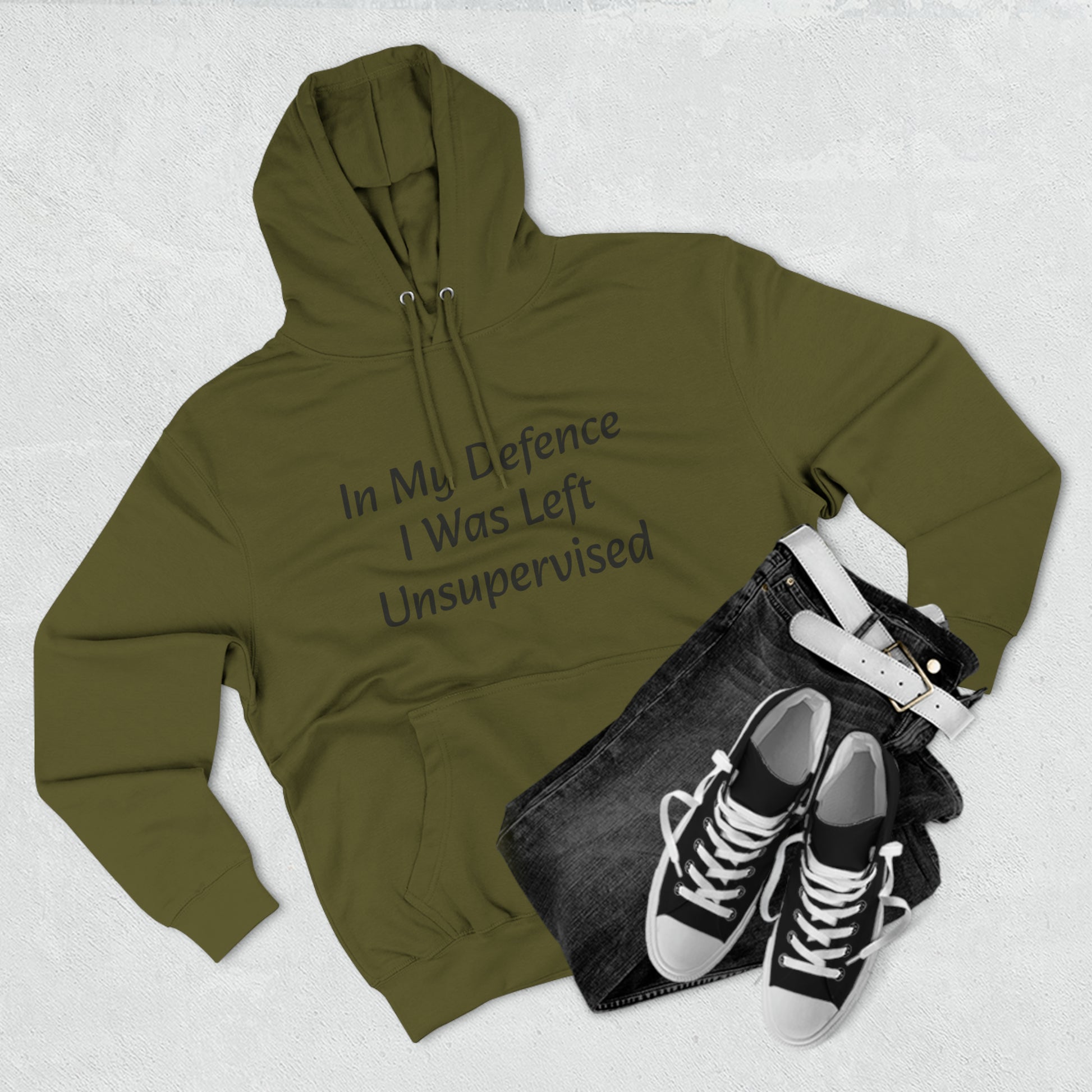 In My Defence i  Was left unsupervised  Fleece Unisex Elite Hoodie - KNACK