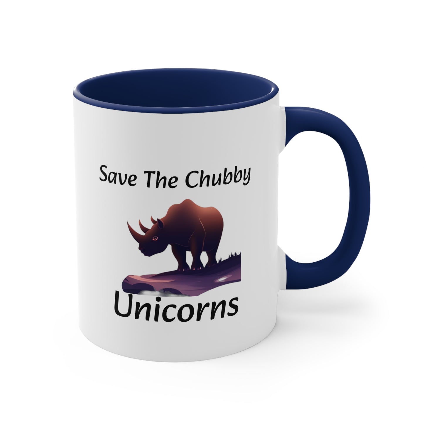 Save the Chubby Unicorns Accent Coffee Mug, 11oz - KNACK