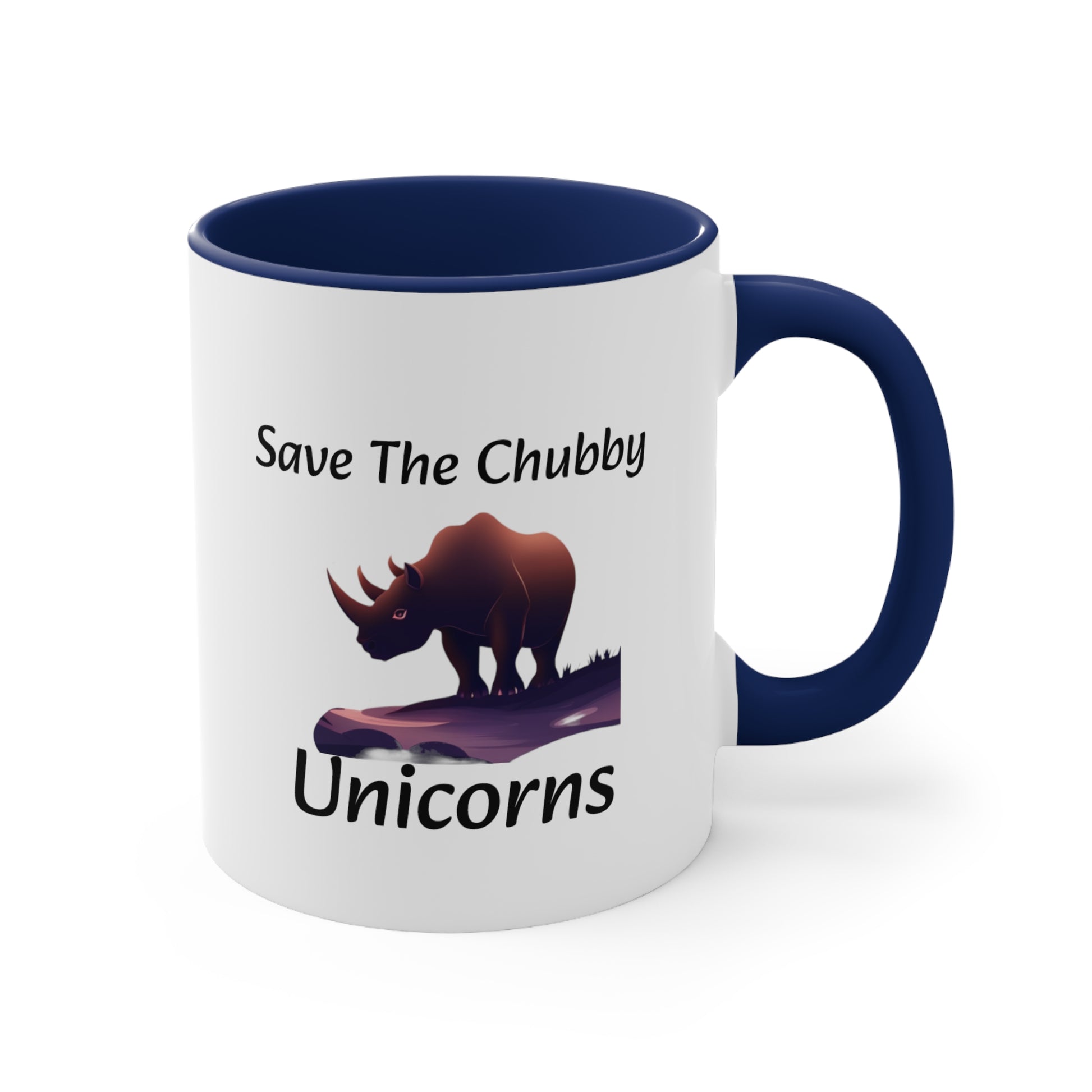 Save the Chubby Unicorns Accent Coffee Mug, 11oz - KNACK