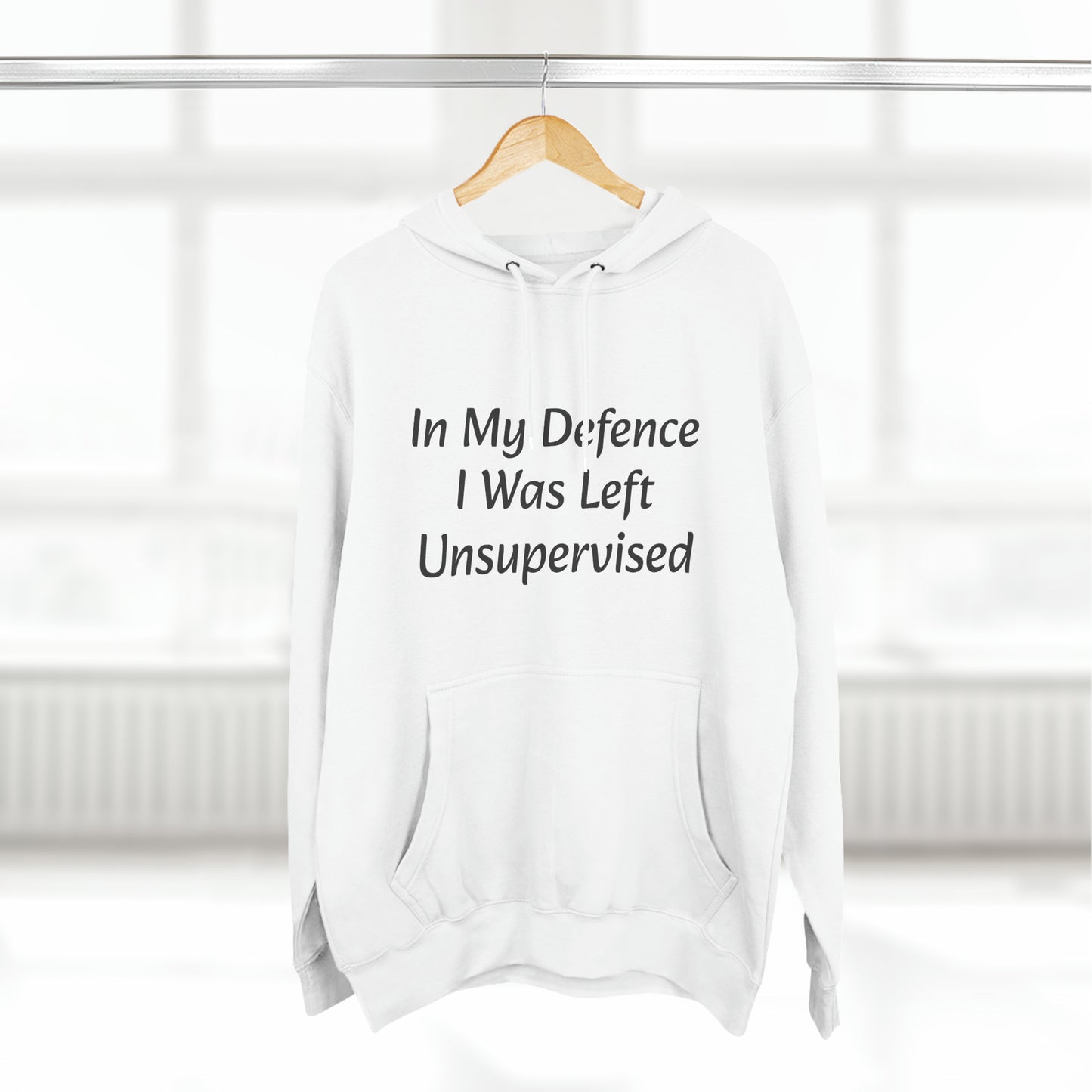 In My Defence i  Was left unsupervised  Fleece Unisex Elite Hoodie - KNACK