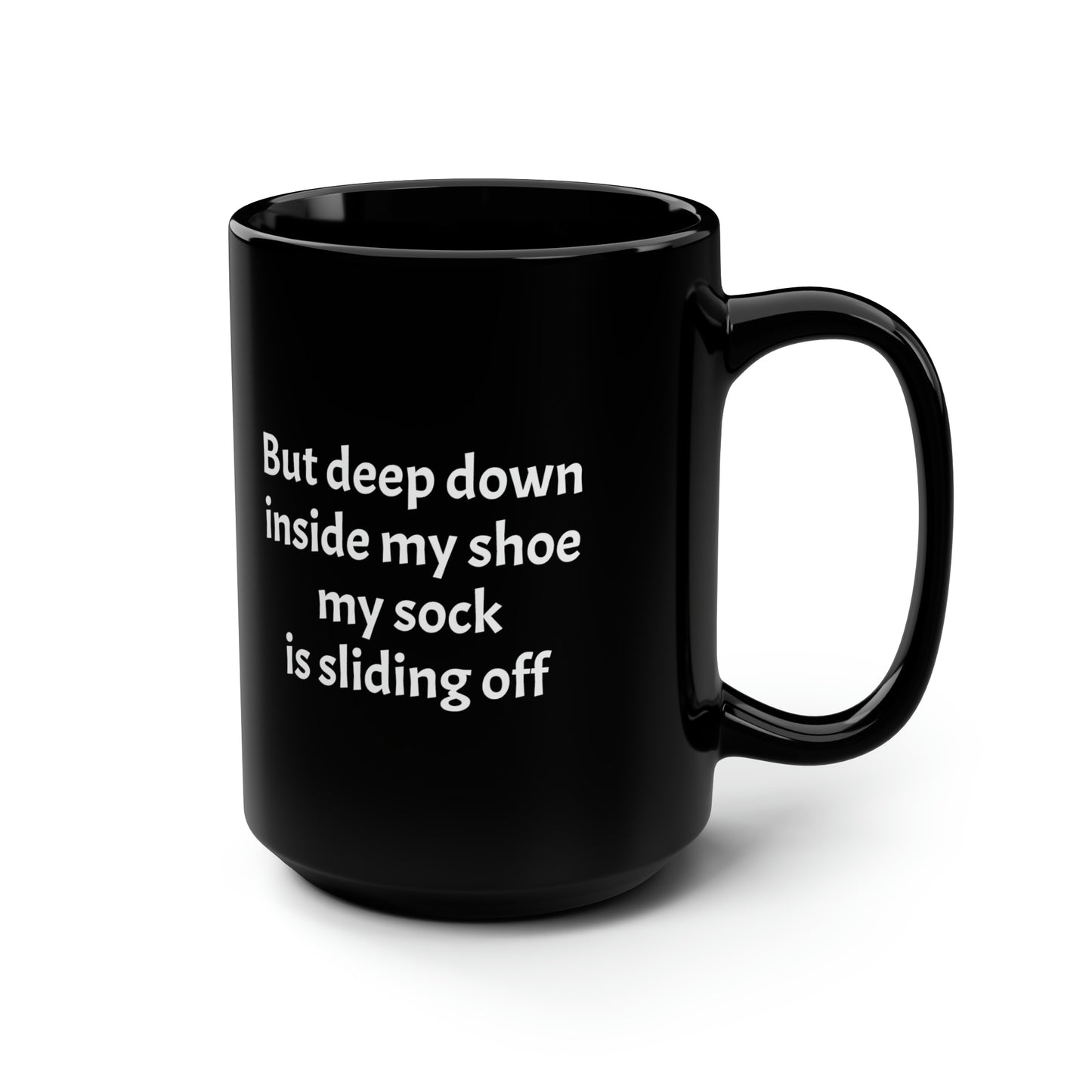 I walk around like everything is fine Black Mug, 15oz - KNACK