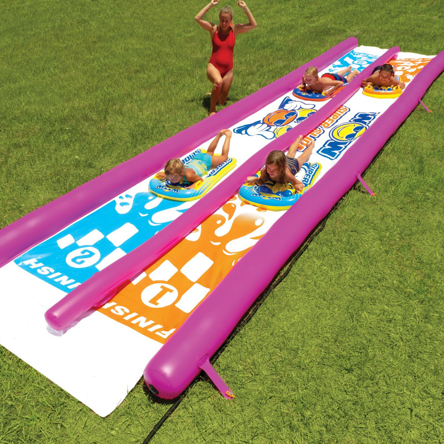 WOW Watersports Giant Backyard Double Lane Lawn Slide WOW Watersports