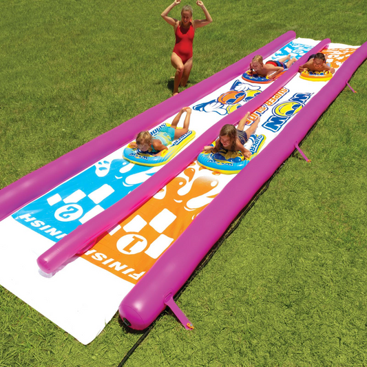 WOW Watersports Giant Backyard Double Lane Lawn Slide WOW Watersports