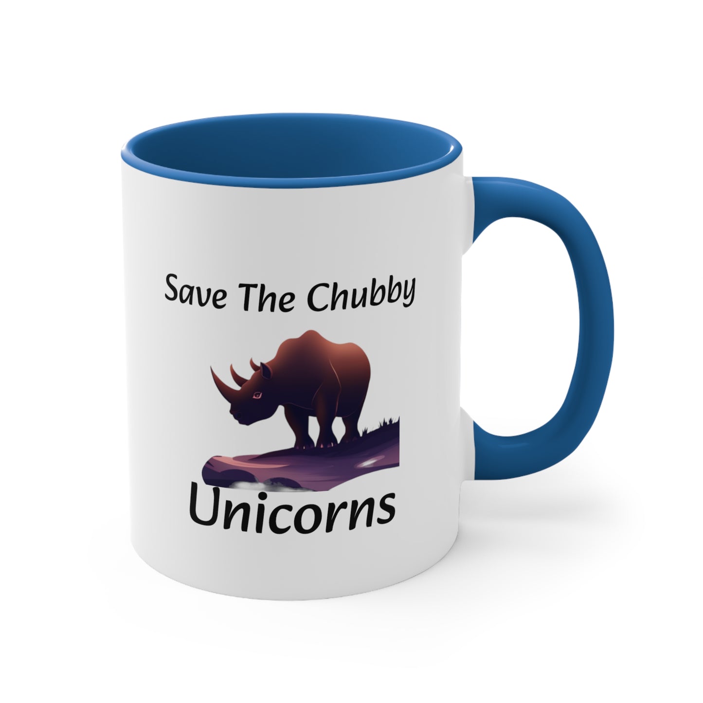 Save the Chubby Unicorns Accent Coffee Mug, 11oz - KNACK