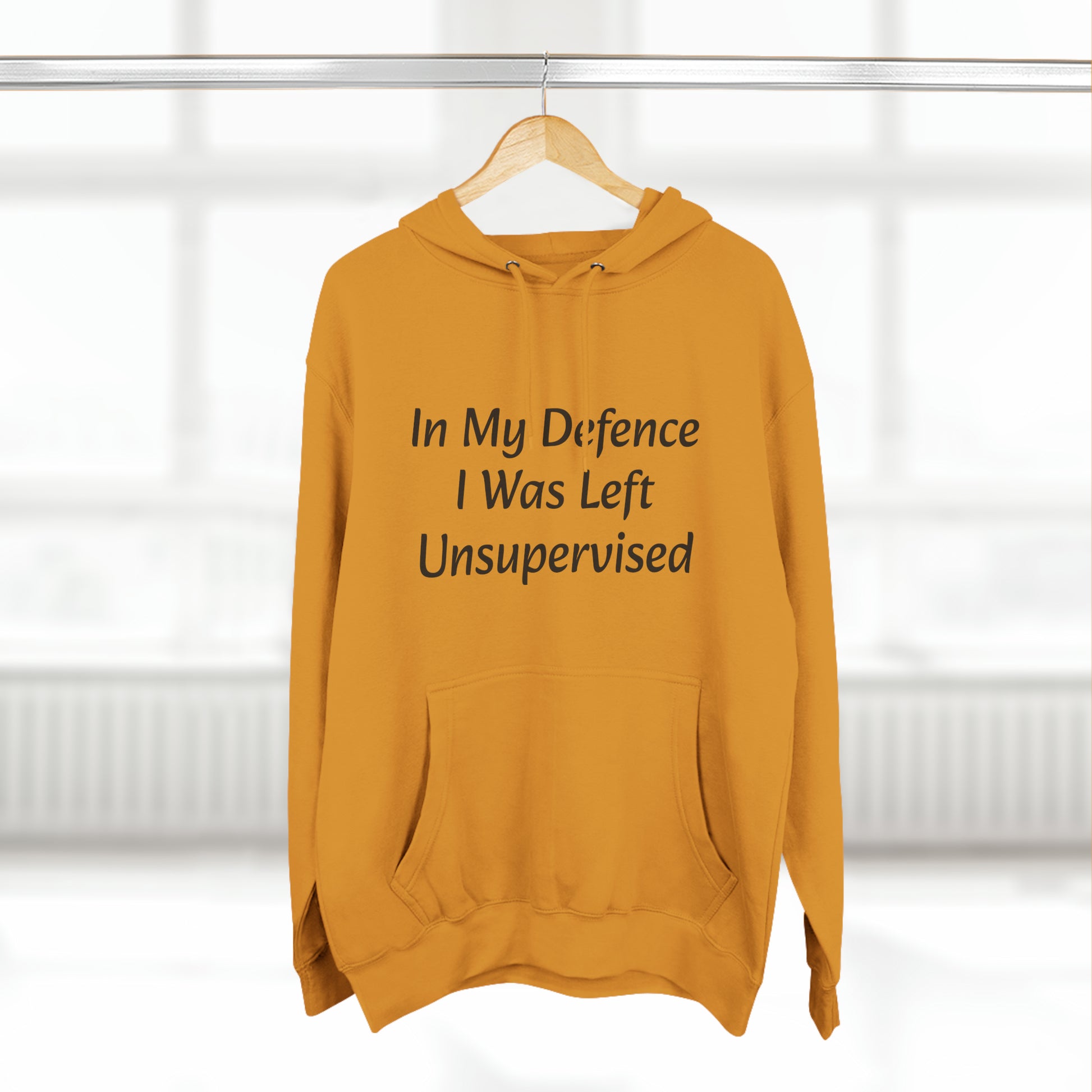 In My Defence i  Was left unsupervised  Fleece Unisex Elite Hoodie - KNACK