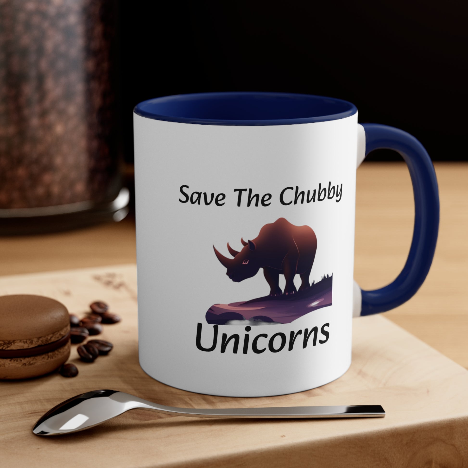Save the Chubby Unicorns Accent Coffee Mug, 11oz - KNACK