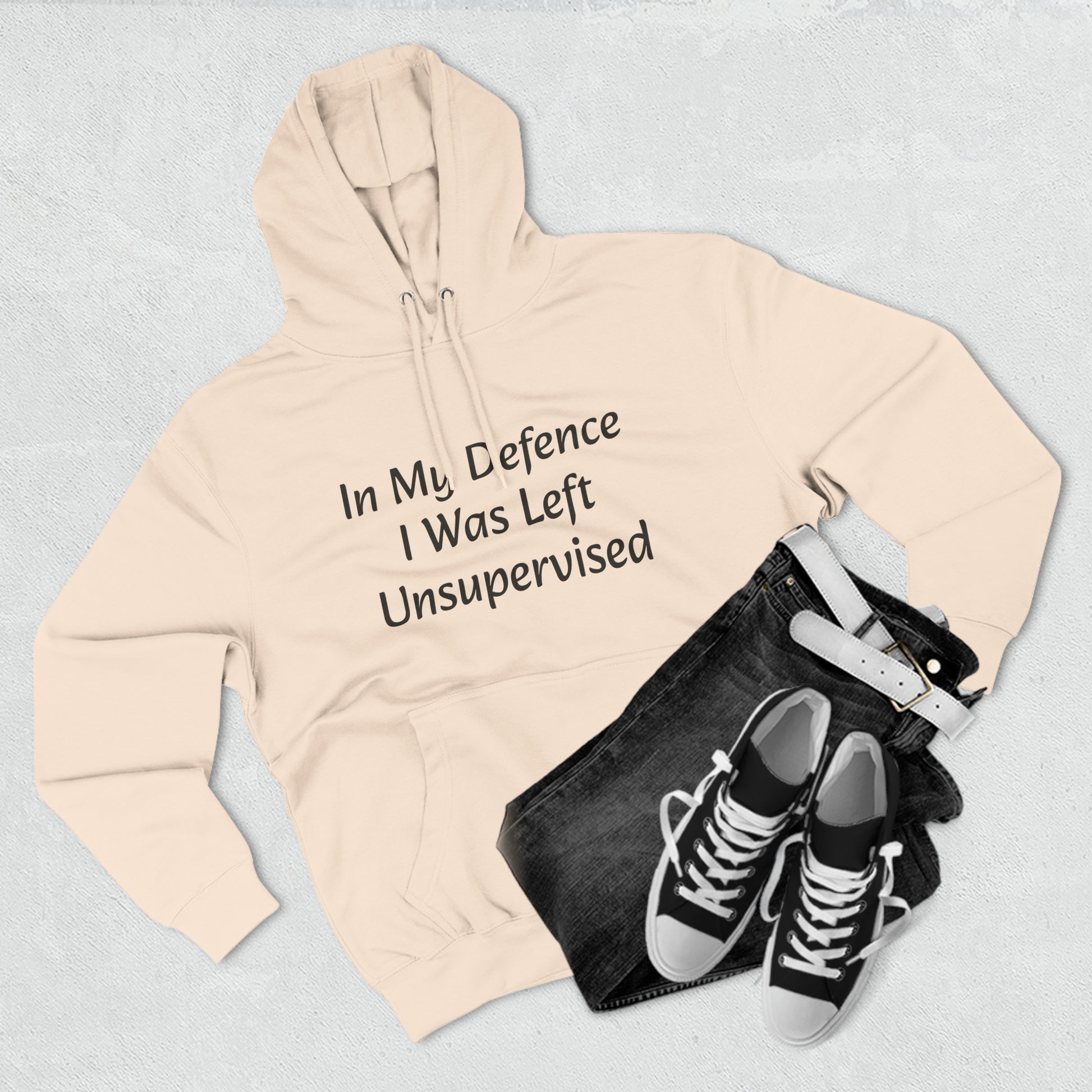 In My Defence i  Was left unsupervised  Fleece Unisex Elite Hoodie - KNACK