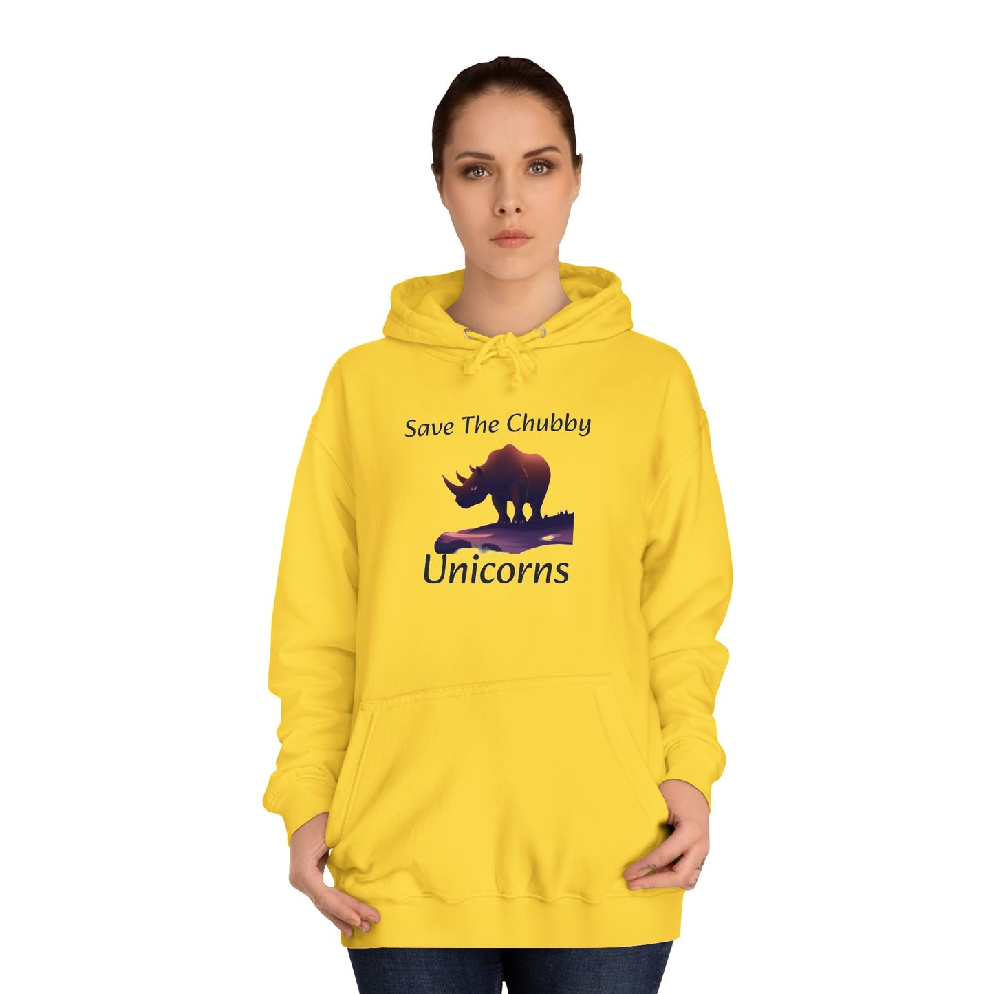 Save the Chubby Unicorns Fleece Lined Unisex Elite Hoodie