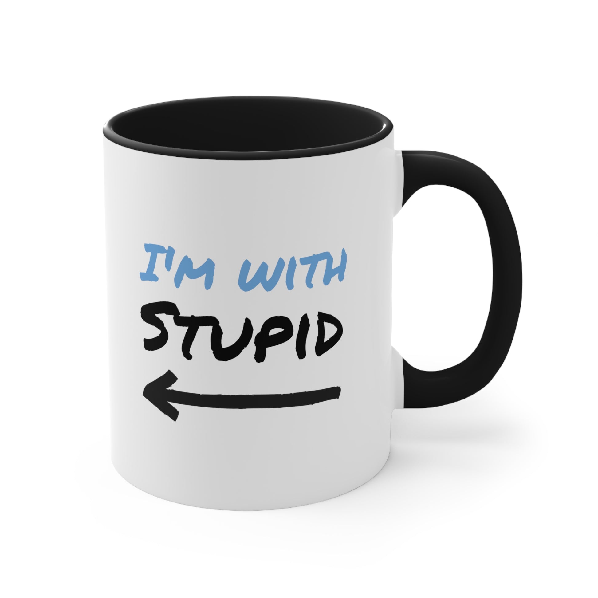 I'm With Stupid Accent Coffee Mug, 11oz - KNACK