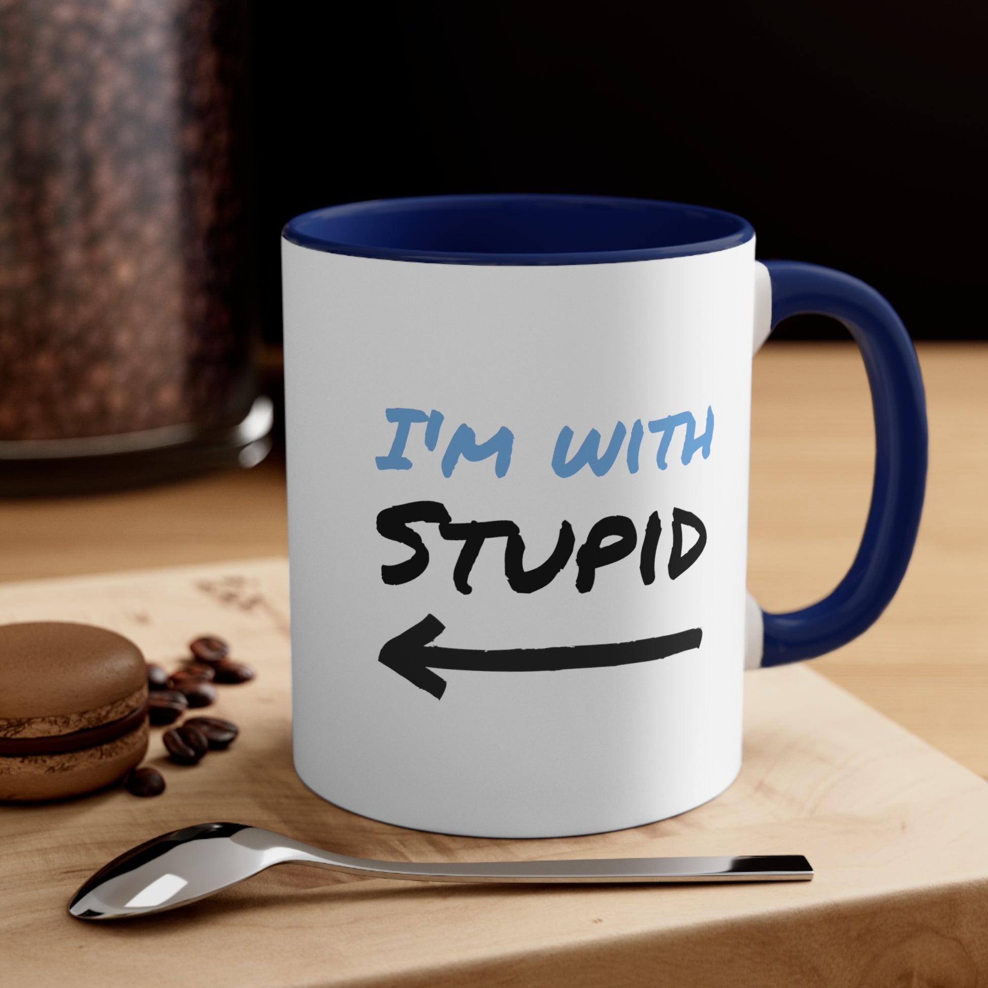 I'm With Stupid Accent Coffee Mug, 11oz - KNACK