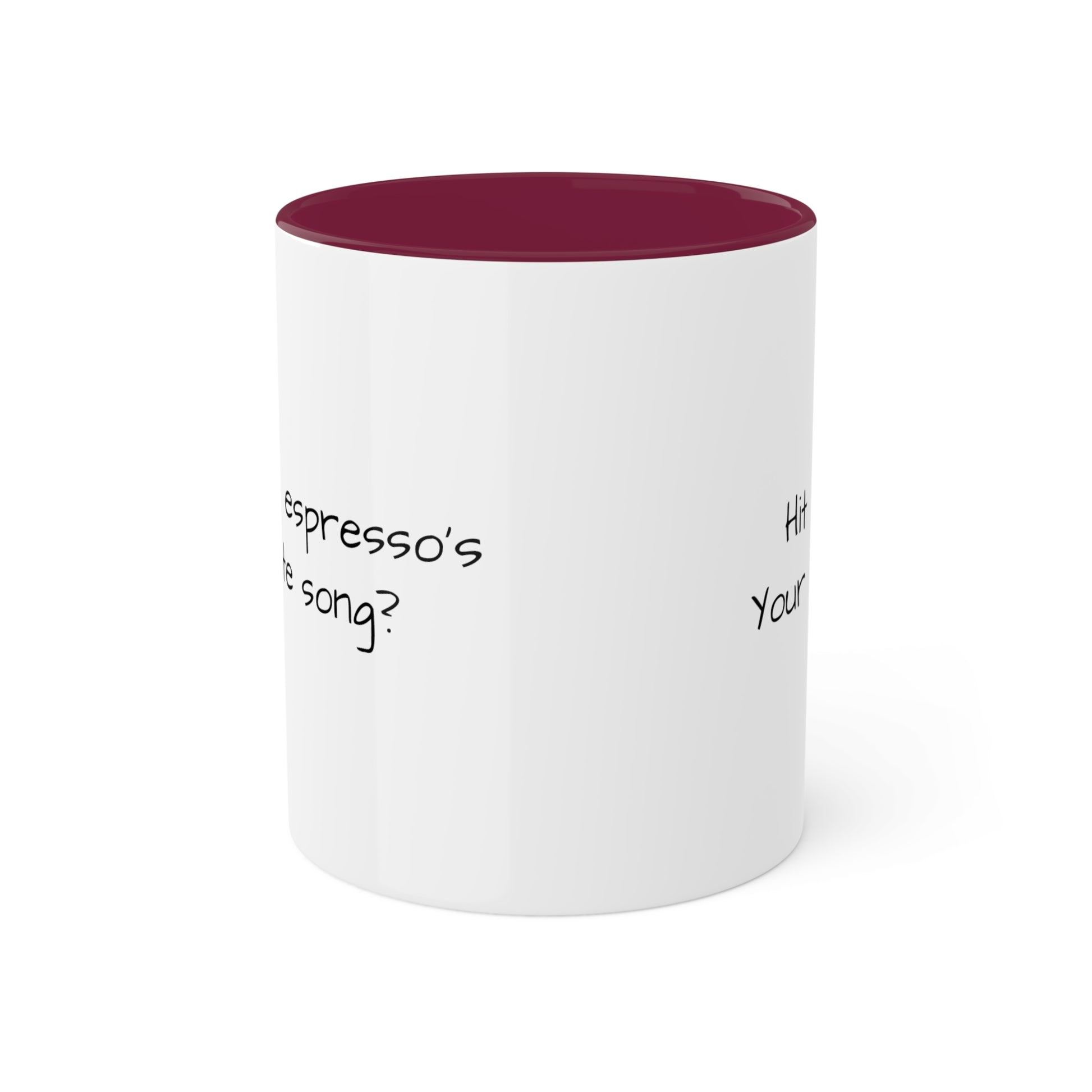 What's an espresso's favorite song? Colorful Mugs, 11oz - KNACK