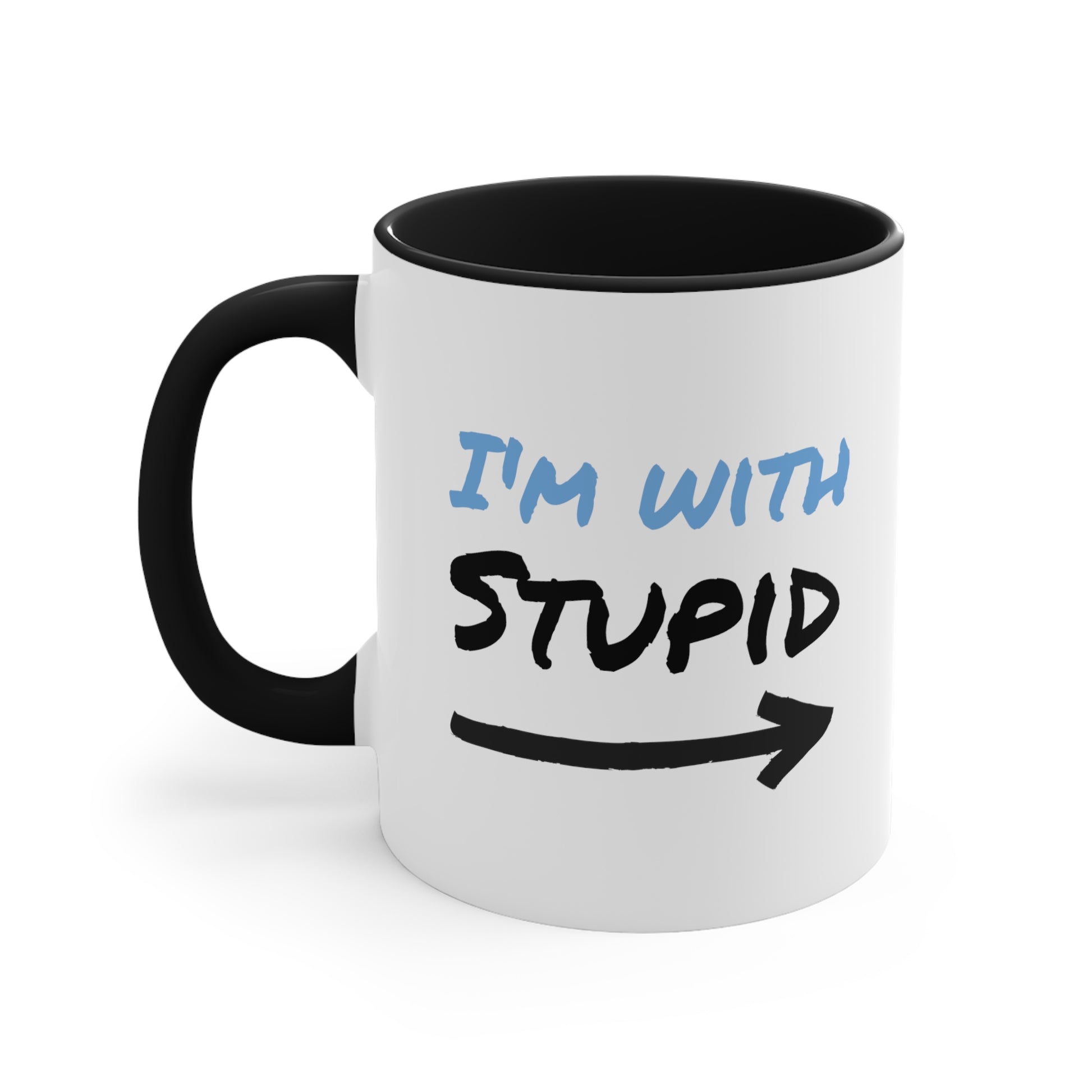 I'm With Stupid Accent Coffee Mug, 11oz - KNACK