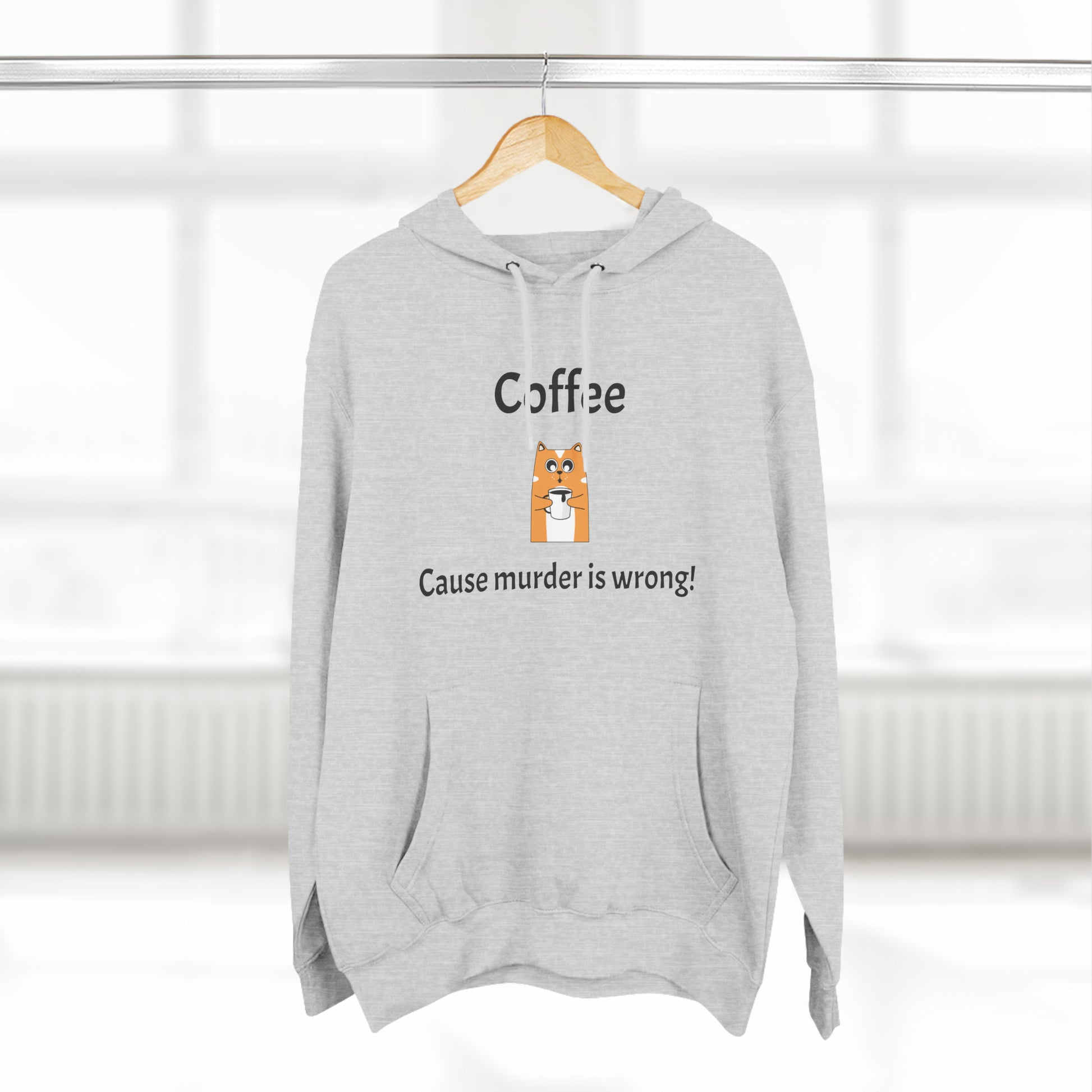 Coffee, Cause murder is wrong Fleece Unisex Elite Hoodie - KNACK