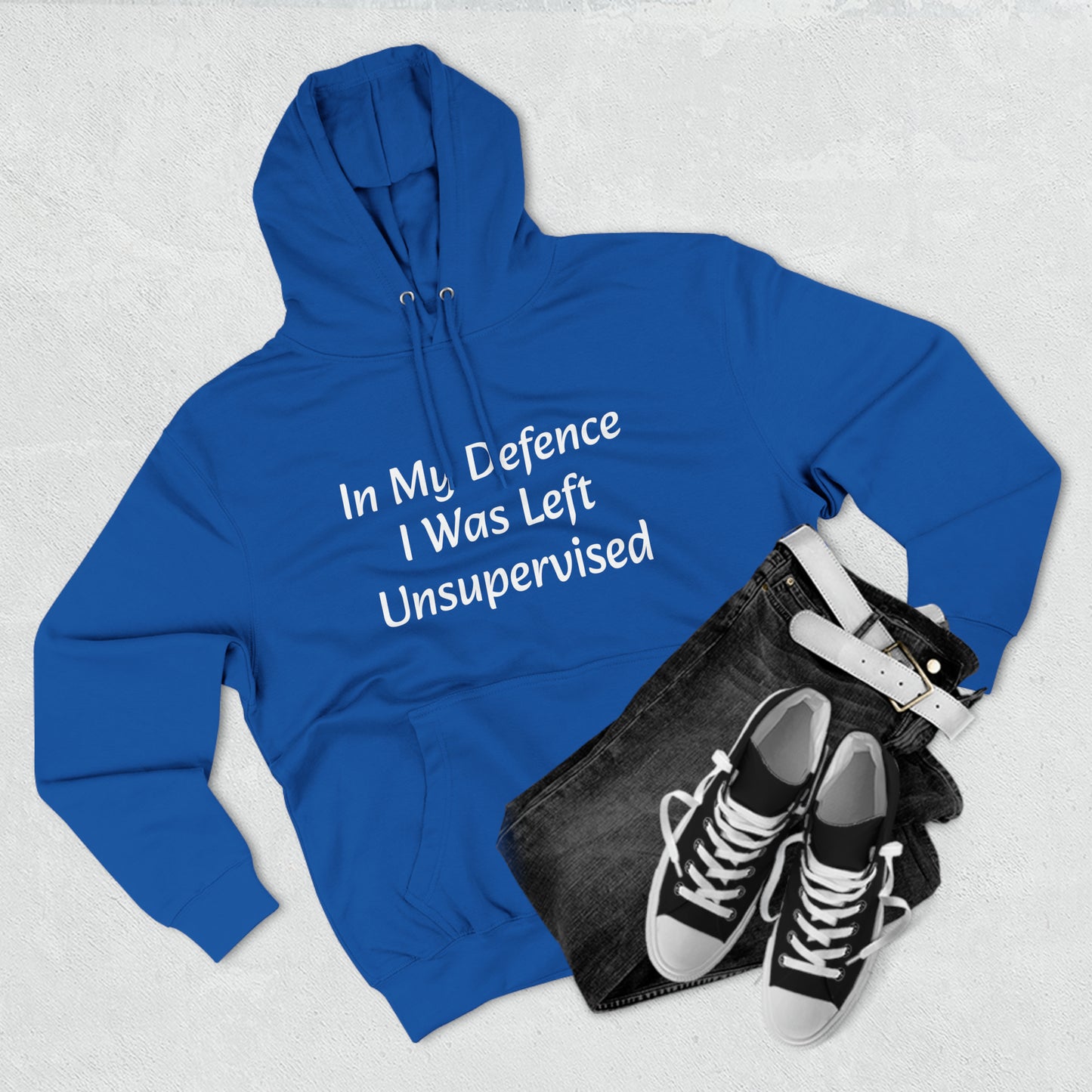 In My Defence i  Was left unsupervised  Fleece Unisex Elite Hoodie - KNACK