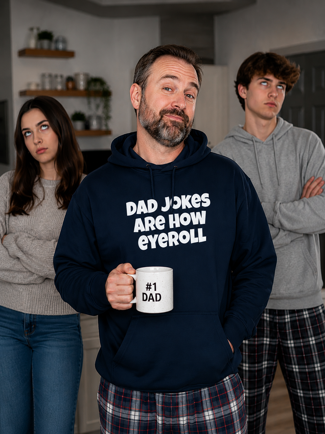 Dad Jokes Are How Eyeroll Fleece Unisex Elite Hoodie Printify