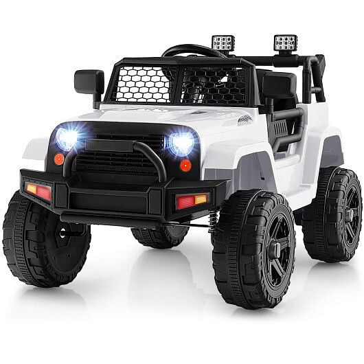12V Kids Ride On Truck with Remote Control and Headlights-Black KNACK