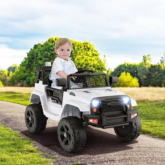 12V Kids Ride On Truck with Remote Control and Headlights-Black KNACK