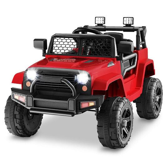 12V Kids Ride On Truck with Remote Control and Headlights-Black KNACK