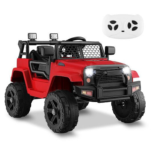 12V Kids Ride On Truck with Remote Control and Headlights-Black KNACK