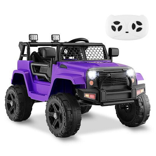 12V Kids Ride On Truck with Remote Control and Headlights-Black KNACK